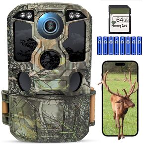 KJK Trail Camera WiFi 8K 84MP مع بطاقة ذاكرة 64 جيجابايت in Saudi Arabia