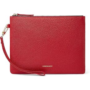 DORIS&JACKY Lambskin Leather Wristlet Clutch Purse for Women Soft Designer Slim Cell Phone Pouch Bag with Detachable Strap in Kuwait