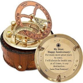 Anniversary Sundial Compass Gift for Him or Her Men Wedding Anniversary Unique Gift Ideas for Husband or Wife 10th 20th 30th 40th 50th Year Celebration in Saudi Arabia
