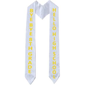 8TH Grade Graduation Stole, 8th Grade Graduation Decorations 2026, 8TH Grade Grad Sash, Bye Bye 8th Grade Hello High School Stole for Eighth Grade Grad Party Supplies BB8 in Saudi Arabia