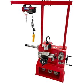 T8465 Disc/Drum Brake Lathe 30/52/85RPM with Electric Hoist for Medium and Large Car Grind Balancing Repair Drum Cutting 1100W 110V in Kuwait
