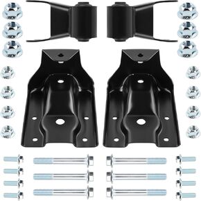 722-032 & 722-029 Upgrade Rear Leaf Spring Shackle & Hanger Bracket Kit Compatible with 1999-2013 Chevy Silverado 1500, 1999-2013 GMC Sierra 1500, Replaces 12474021, 22820716 in Kuwait