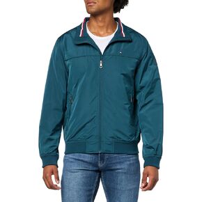 Tommy Hilfiger Men's Performance Faux Memory Bomber Jacket, Army Green Unfilled, Large in Kuwait