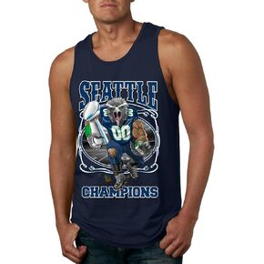 Shark & Hammer Seattle Fan | SEA Fantasy Football Sports Mens Tank Top in Saudi Arabia
