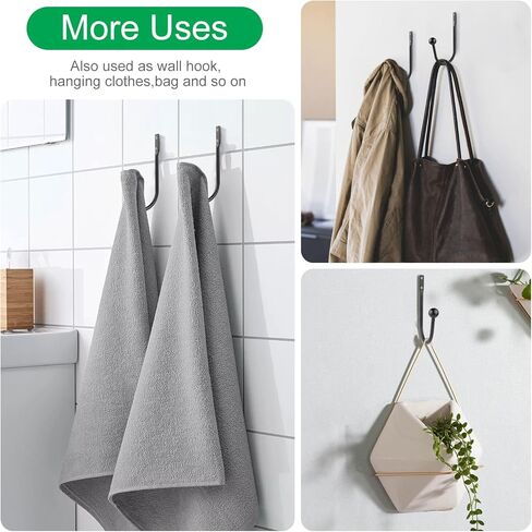 Curtain Holdbacks, 4pcs Curtains Holder Wall Mounted Drapery Tiebacks Retro Window Hook for Home Decor, Matte Black in Saudi Arabia
