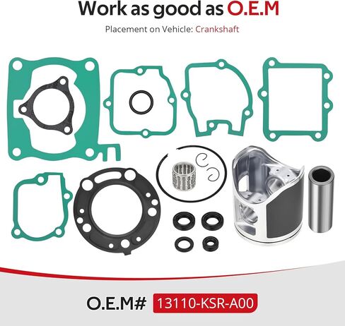 JAVIK Top End Rubuild Kit 54mm STD B Piston For Honda CR125R 2003 2004 O.E.M# 13110-KSR-A00 in Kuwait