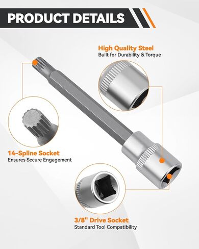 أداة فتح وحدة محرك القابض لعلبة التروس DSG لسيارة Ford DPS6 / 6DCT250 Focus، أداة إعادة ضبط ناقل الحركة المزدوج للسيارة، محرك 14 شريحة 3/8 بوصة، أداة فتح محرك نقل القابض المزدوج in Kuwait