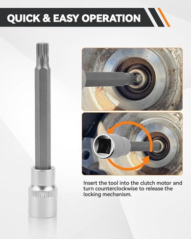 أداة فتح وحدة محرك القابض لعلبة التروس DSG لسيارة Ford DPS6 / 6DCT250 Focus، أداة إعادة ضبط ناقل الحركة المزدوج للسيارة، محرك 14 شريحة 3/8 بوصة، أداة فتح محرك نقل القابض المزدوج in Kuwait