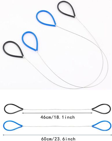23.6"Clay Wire Cutter Tool - 2 Pack with Black & Blue Comfort Grip, Pottery Cutting Tool for Wheel, Studio, Ceramics & Adult Crafters in Saudi Arabia