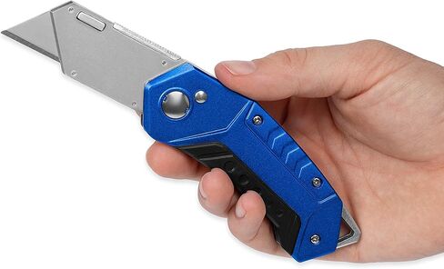 BirdRock Home Premium Folding Utility Knife – 2 Pack - Small Compact Pocket – Folding Box Cutter Tool – 3 Extra Razor Blades – Cut Cardboard Boxes – Locking Safety Knife Set in Kuwait