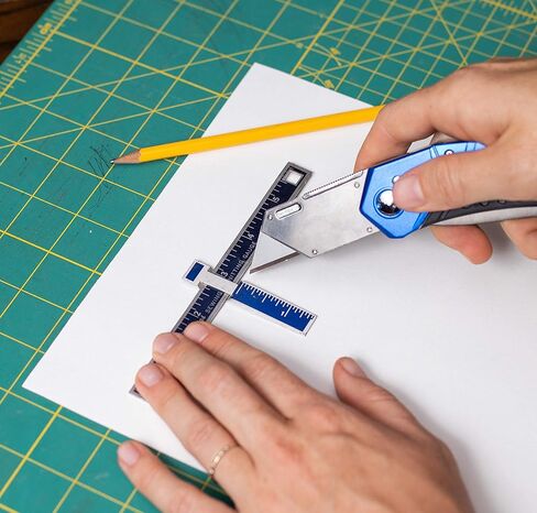 BirdRock Home Premium Folding Utility Knife – 2 Pack - Small Compact Pocket – Folding Box Cutter Tool – 3 Extra Razor Blades – Cut Cardboard Boxes – Locking Safety Knife Set in Kuwait