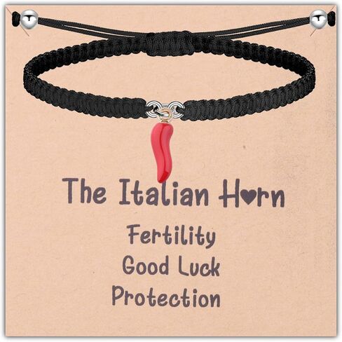 BLEOUK Italian Fertility Bracelet Good Luck Charm Red Horns Italy Gift Italian Protection Jewelry in Saudi Arabia