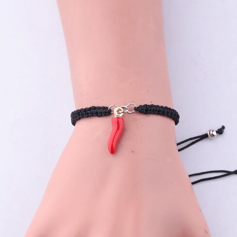 BLEOUK Italian Fertility Bracelet Good Luck Charm Red Horns Italy Gift Italian Protection Jewelry in Saudi Arabia