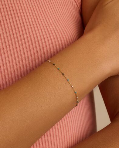 gorjana - Capri Bracelet - Everyday Wear - Vibrant Color Design - Inspired by Laguna Beach, Delicate Enamel Beads - Stackable Style, Trendy Fashion Accessory in Saudi Arabia