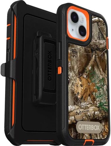 Otterbox iPhone 15 ، iPhone 14 ، و iPhone 13 Defender Series Case - Black ، بدون شاشة ، وعرة ودائمة ، مع حماية المنافذ ، تتضمن حافظة Kickstand in Saudi Arabia