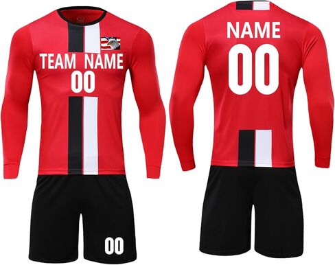 Unisex Long Sleeve Football Kit Adult Teen Child Moisture-Wicking Soccer Shirt Men Women Boys Girls Training Match in Saudi Arabia