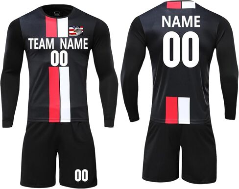 Unisex Long Sleeve Football Kit Adult Teen Child Moisture-Wicking Soccer Shirt Men Women Boys Girls Training Match in Saudi Arabia