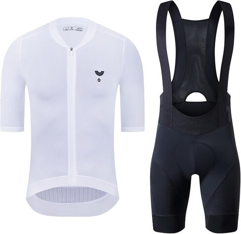 YKYWBIKE Cycling Jesrsey Set-Short Sleeves Bike Jersey+4D Padded Cycling Bib Shorts Road Biking Outfits Bicycle Kit for Men in Saudi Arabia