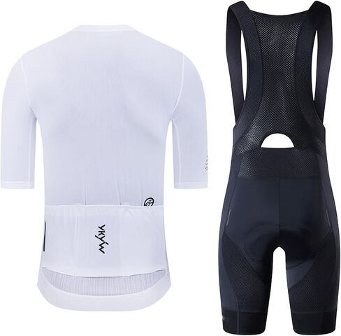 YKYWBIKE Cycling Jesrsey Set-Short Sleeves Bike Jersey+4D Padded Cycling Bib Shorts Road Biking Outfits Bicycle Kit for Men in Saudi Arabia