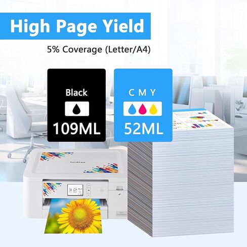 خراطيش حبر التسامي LCL SP01 SP-1 (4 عبوات KCMY) SP01BKS SP01CS SP01MS SP01YS بديلة ذات سعة عالية لطابعة التسامي Brother SP1 SP-1 SP01 in Saudi Arabia