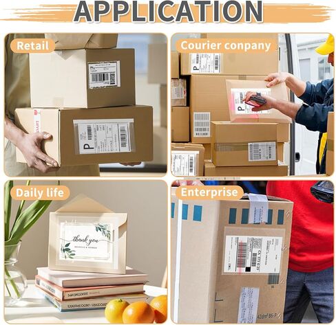 5.5" x 7.5" Shipping Label Sleeves Plastic Envelopes Self-Adhesive Top Loading Packing List Envelopes, Clear Mailing Label Pouch for Packages(50 Pack) in Kuwait