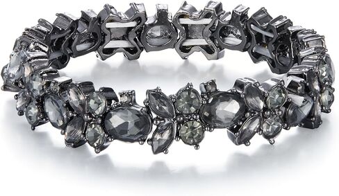 BriLove Wedding Bridal Bracelet Marquise-Shape Stretch Bangle for Women in Saudi Arabia