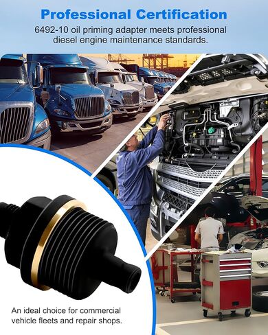 محول زيت أساسي 6492-10 متوافق مع محركات ديترويت ديزل DD13 وDD15، مع غطاء غبار وقناة وشريط إغلاق، يتيح التشحيم المسبق الدقيق للمحرك in Kuwait