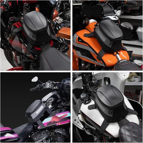 حقيبة خزان مغناطيسي بسعة تخزين 5.5 لتر/1.5 جالون، مصنوعة من النايلون ومادة البولي بروبيلين مقاومة للماء عالمية للدراجات النارية - للخزانات الفولاذية فقط in Kuwait