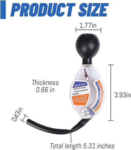 Car Coolant Tester, Dial Type Vehicle Antifreeze Hydrometer Tester, °C and °F Display Automotive Anti-Freeze Battery Liquid Densitometer Testing Tool, Universal for SUV RV Truck in Saudi Arabia