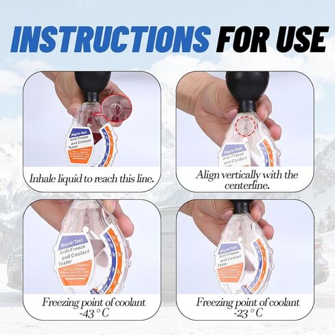 Car Coolant Tester, Dial Type Vehicle Antifreeze Hydrometer Tester, °C and °F Display Automotive Anti-Freeze Battery Liquid Densitometer Testing Tool, Universal for SUV RV Truck in Saudi Arabia