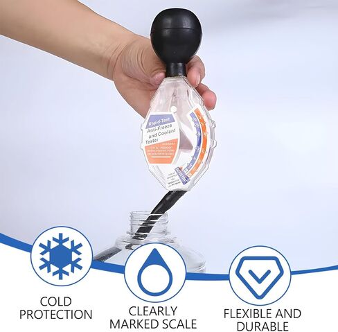 Car Coolant Tester, Dial Type Vehicle Antifreeze Hydrometer Tester, °C and °F Display Automotive Anti-Freeze Battery Liquid Densitometer Testing Tool, Universal for SUV RV Truck in Saudi Arabia