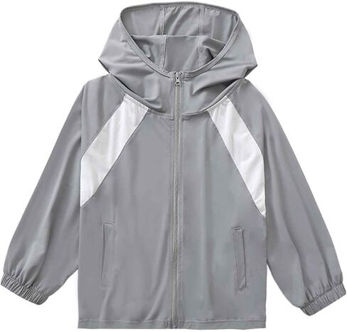 Girls and Boys Rash Guard UPF 50+ Sun Protection Hoodie Jackets Lightweight Quick Dry SPF UV Shirts Summer Clothes in Saudi Arabia