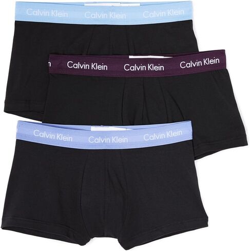 Calvin Klein Men's Underwear Cotton Classics Boxer Briefs - Medium - Blue Assorted (Pack of 3) in Saudi Arabia
