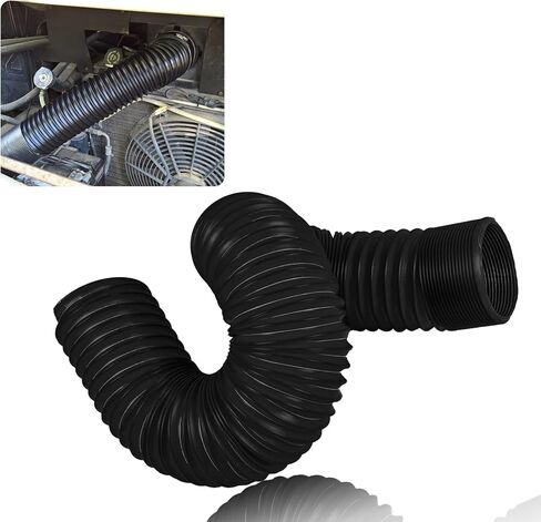 Car Air Intake Hose, ID 76mm/3 Inch Automotive Feed Pipe Replacement, Flexible Car Cold Air Duct Hose, Length Retractable to 39.4 Inch, Adjustable Vehicle Duct Hoses Tube Pipe (Black) in Saudi Arabia
