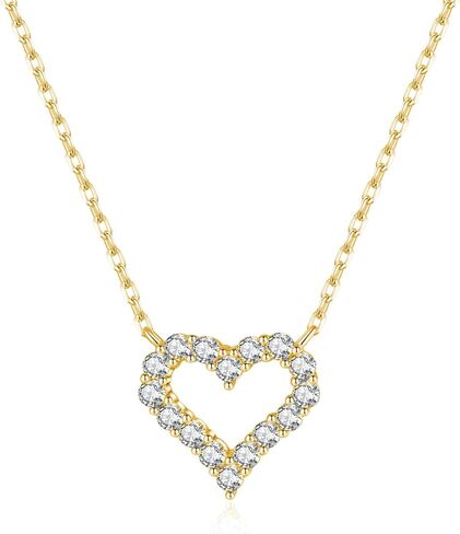 SLUYNZ 925 Sterling Silver CZ Heart Pendant Necklace for Women Teens Small Love Choker Necklace Chain Tiny Heart Choker Necklace in Saudi Arabia