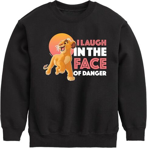 Disney The Lion King - Simba - I Laugh in The Face of Danger - Toddler & Youth Crewneck Fleece Sweatshirt in Saudi Arabia