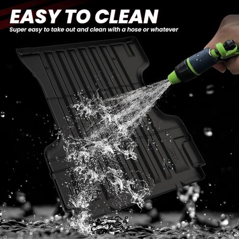 سجادة سرير LASFIT لسيارة Nissan Frontier 2022-2026 6FT/73.3 بوصة (لا تناسب بطانات السرير القابلة للسقوط)، سجادة سرير شاحنة مناسبة لجميع الأحوال الجوية TPE لسيارة Frontier 2022 2023 2024 2025 2026 Crew Cab Bed Liner، أسود in Kuwait