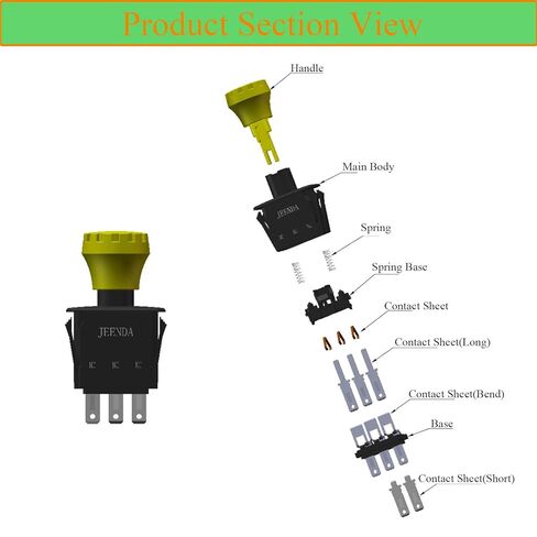 JEENDA Blade Clutch PTO Switch 483957 481687 متوافق مع Scag Cheetah Freedom Z Turf Tiger وTiger Cat Walk Behinds G434G14 1T4G3484TY G419879 in Kuwait