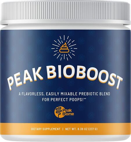 Peak Biome Peak BioBoost - مكمل ألياف البريبايوتك - مكملات غذائية هضمية عديمة النكهة - مسحوق بريبايوتك سهل الذوبان - بدون غلوتين أو صويا أو منتجات ألبان - كمية تكفي لمدة شهر - 30 حصة in Kuwait