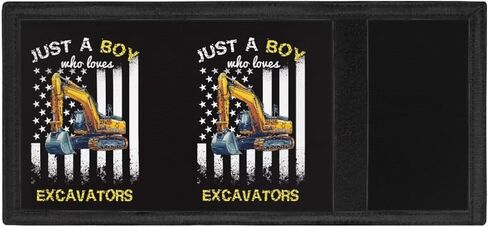 CLOHOMIN Excavators Kids Wallets for Boys Ages 4-18 Trifold, American Flag Trifold Coin Purse Wallet RFID Blocking Wallet with Card Holders in Kuwait