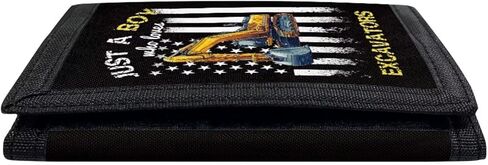 CLOHOMIN Excavators Kids Wallets for Boys Ages 4-18 Trifold, American Flag Trifold Coin Purse Wallet RFID Blocking Wallet with Card Holders in Kuwait