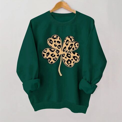 Kids St Patricks Day Shirt Girls Boys Irish Shamrock Clover Holiday Cotton Sweatshirts Green Tops Long Sleeve Pullovers in Saudi Arabia