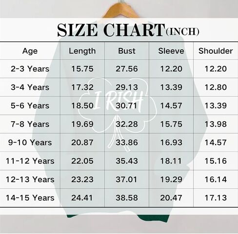 Kids St Patricks Day Shirt Girls Boys Irish Shamrock Clover Holiday Cotton Sweatshirts Green Tops Long Sleeve Pullovers in Saudi Arabia