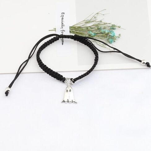 WSNANG Halloween Wish Bracelet Ghost Skeleton Bat Spider Witch Charm Wish Bracelet Halloween Party Favor Halloween Card Gift in Saudi Arabia