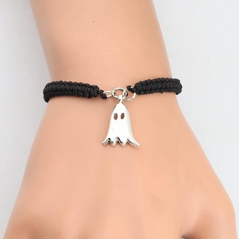 WSNANG Halloween Wish Bracelet Ghost Skeleton Bat Spider Witch Charm Wish Bracelet Halloween Party Favor Halloween Card Gift in Saudi Arabia