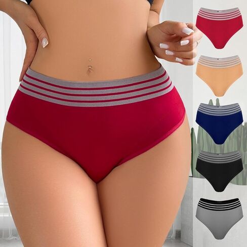 Women’s Seamless Hipster Underwear No Show Panties Invisibles Briefs Soft Stretch Bikini Underwears 5 Pack in Saudi Arabia