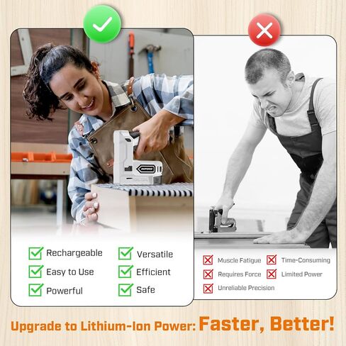 مسدس دبابيس كهربائي JT21، دباسة كهربائية 2 في 1 ليثيوم أيون، مجموعة أدوات تثبيت المسامير اللاسلكية 4 فولت مع مسامير دبابيس، شاحن USB، أداة معالجة الطاقة للتنجيد، إصلاح المواد، النجارة، DIY in Kuwait