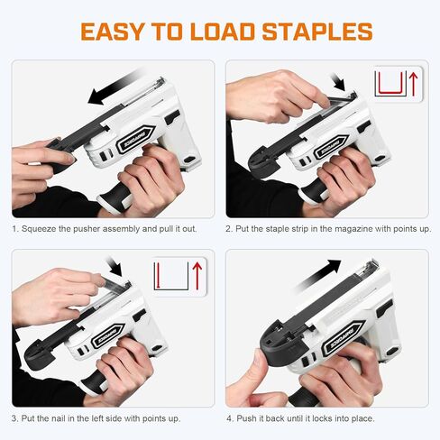 مسدس دبابيس كهربائي JT21، دباسة كهربائية 2 في 1 ليثيوم أيون، مجموعة أدوات تثبيت المسامير اللاسلكية 4 فولت مع مسامير دبابيس، شاحن USB، أداة معالجة الطاقة للتنجيد، إصلاح المواد، النجارة، DIY in Kuwait