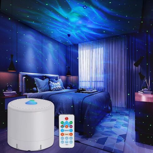 Galaxy Projector, Bedroom Star Projector, Galaxy Light Projector with Remote Control and Timer, Adjustable LED Light Colour, Brightness and Speed, Star Projector for Bedroom Parties. in Saudi Arabia