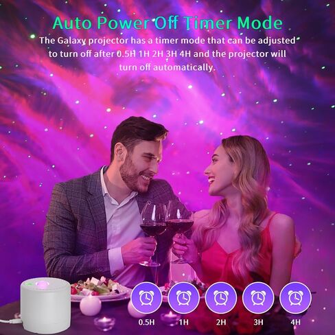Galaxy Projector, Bedroom Star Projector, Galaxy Light Projector with Remote Control and Timer, Adjustable LED Light Colour, Brightness and Speed, Star Projector for Bedroom Parties. in Saudi Arabia
